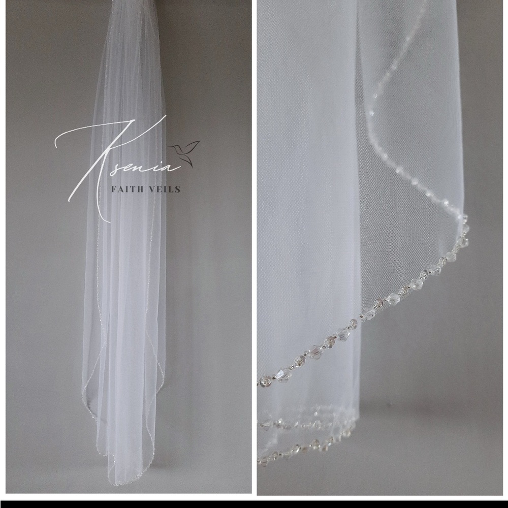 Crystal Edge Bridal Veil